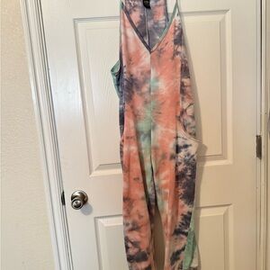 Like an Angel Tie-Dye Jumpsuit - Multicolor